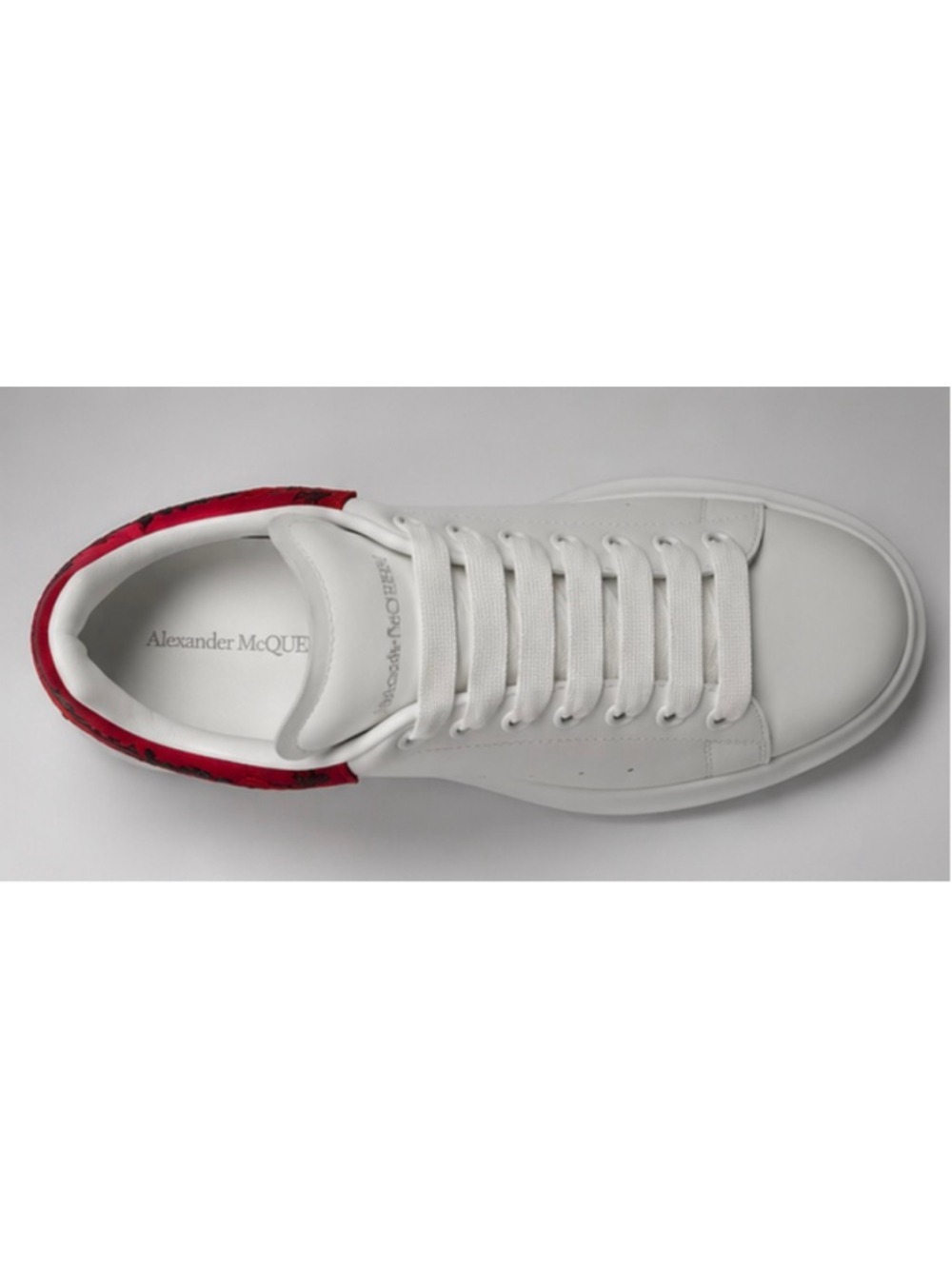 Alexander McQueen Sneakers White Red Floral Size 40/10 limited edition!! - Picture 2 of 6